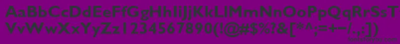 フォントGlsb – 紫の背景に黒い文字