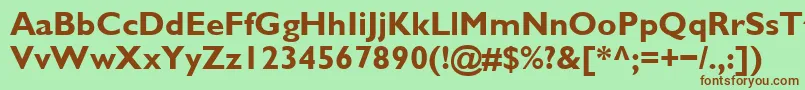 Glsb Font – Brown Fonts on Green Background