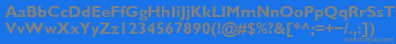 Glsb-Schriftart – Graue Schriften auf blauem Hintergrund