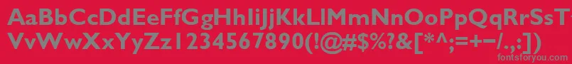 フォントGlsb – 赤い背景に灰色の文字