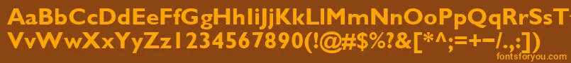 Glsb Font – Orange Fonts on Brown Background
