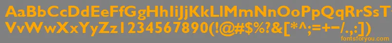 Glsb-Schriftart – Orangefarbene Schriften auf grauem Hintergrund