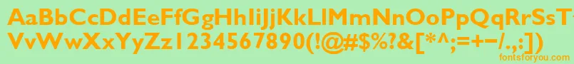 Glsb Font – Orange Fonts on Green Background