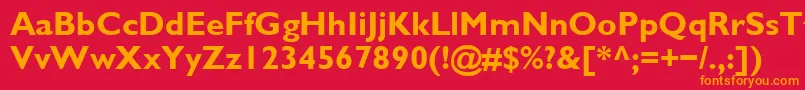 Glsb Font – Orange Fonts on Red Background