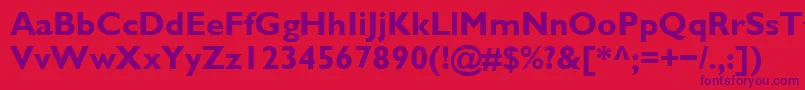 Glsb-Schriftart – Violette Schriften auf rotem Hintergrund