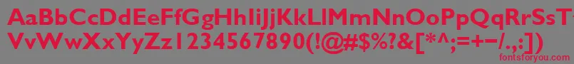 Glsb Font – Red Fonts on Gray Background