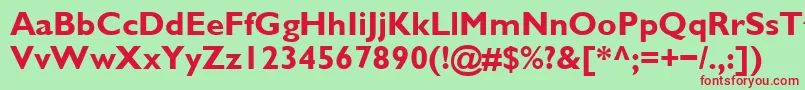 Glsb Font – Red Fonts on Green Background
