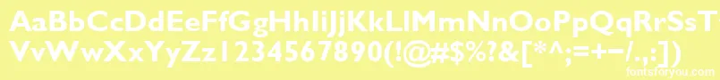Glsb Font – White Fonts on Yellow Background