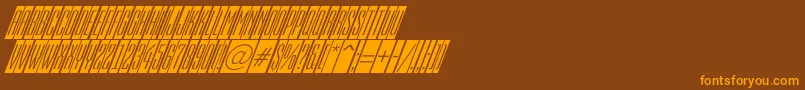 EmpirialcmdnoblRegular Font – Orange Fonts on Brown Background