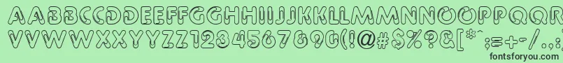 GeClipz Font – Black Fonts on Green Background