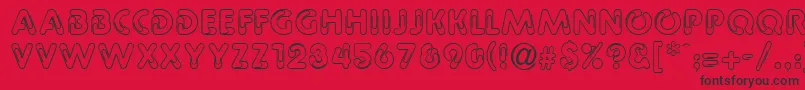 GeClipz Font – Black Fonts on Red Background