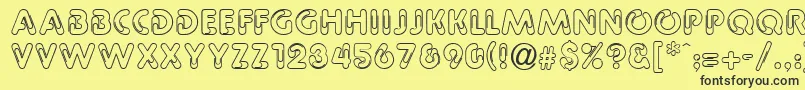 GeClipz Font – Black Fonts on Yellow Background