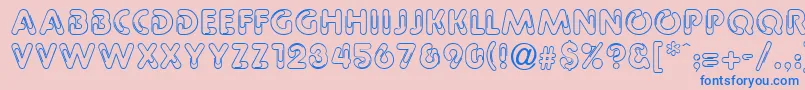 GeClipz Font – Blue Fonts on Pink Background