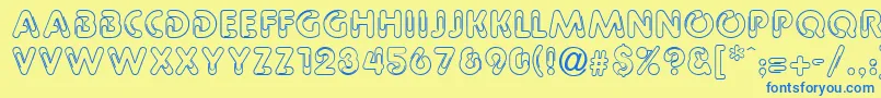 GeClipz Font – Blue Fonts on Yellow Background