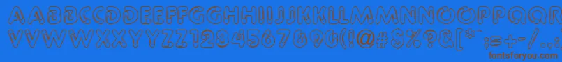 GeClipz Font – Brown Fonts on Blue Background