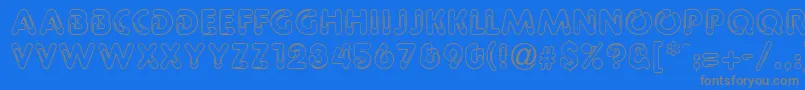 GeClipz Font – Gray Fonts on Blue Background