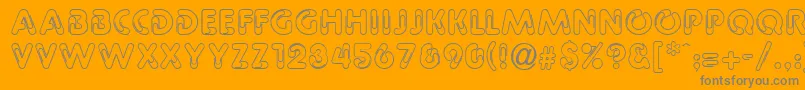 GeClipz-Schriftart – Graue Schriften auf orangefarbenem Hintergrund