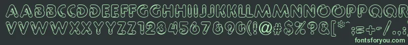 GeClipz Font – Green Fonts on Black Background