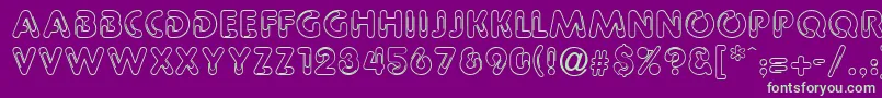 GeClipz Font – Green Fonts on Purple Background