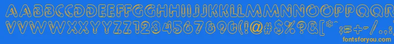 GeClipz Font – Orange Fonts on Blue Background