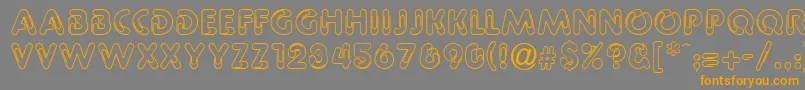 GeClipz Font – Orange Fonts on Gray Background