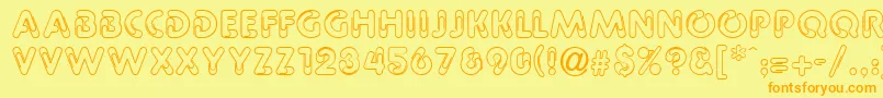 GeClipz Font – Orange Fonts on Yellow Background