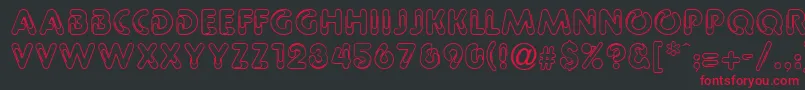 GeClipz Font – Red Fonts on Black Background