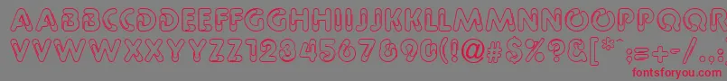 GeClipz Font – Red Fonts on Gray Background