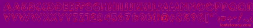 GeClipz Font – Red Fonts on Purple Background