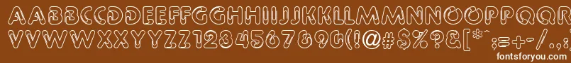 GeClipz Font – White Fonts on Brown Background