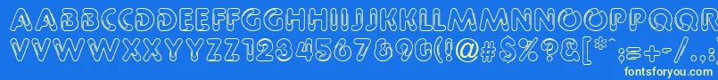 GeClipz Font – Yellow Fonts on Blue Background