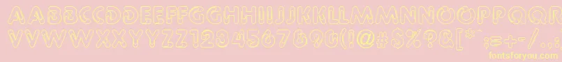 GeClipz-Schriftart – Gelbe Schriften auf rosa Hintergrund