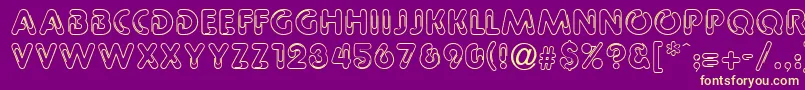 GeClipz Font – Yellow Fonts on Purple Background