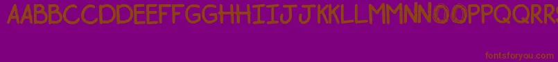 Bogor Font – Brown Fonts on Purple Background