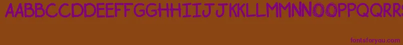 Bogor Font – Purple Fonts on Brown Background