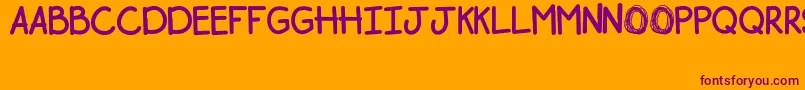 Bogor Font – Purple Fonts on Orange Background