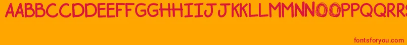 Bogor Font – Red Fonts on Orange Background