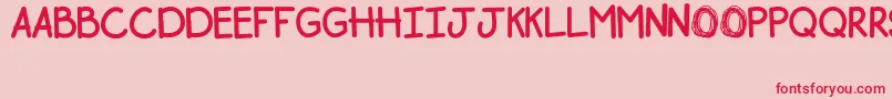 Bogor Font – Red Fonts on Pink Background