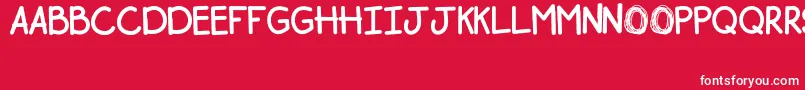 Bogor Font – White Fonts on Red Background