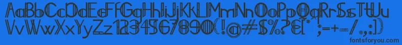 Jailedce Font – Black Fonts on Blue Background