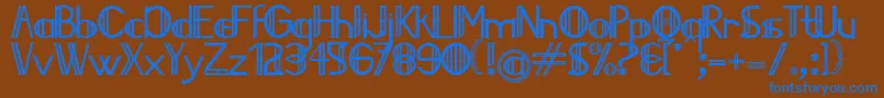 Шрифт Jailedce – синие шрифты на коричневом фоне