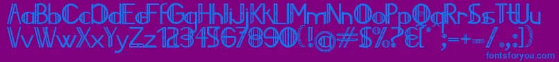 Шрифт Jailedce – синие шрифты на фиолетовом фоне