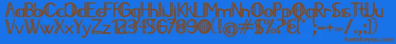 Шрифт Jailedce – коричневые шрифты на синем фоне