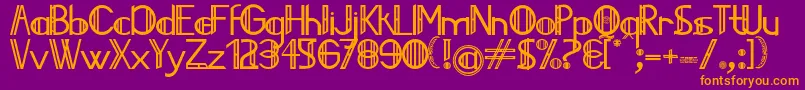 Jailedce Font – Orange Fonts on Purple Background