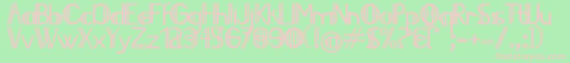 フォントJailedce – 緑の背景にピンクのフォント