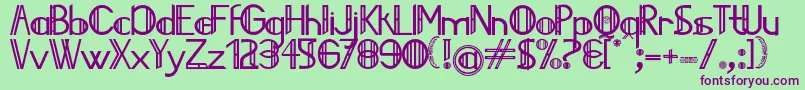 Jailedce Font – Purple Fonts on Green Background