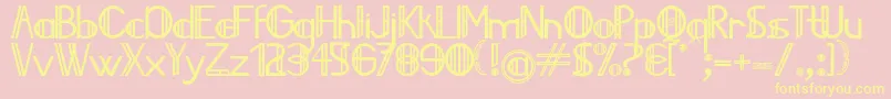 Jailedce Font – Yellow Fonts on Pink Background