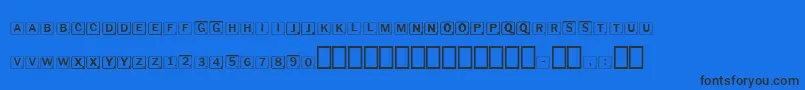 フォントScrabbles – 黒い文字の青い背景