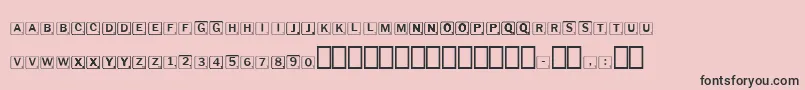 Scrabbles-Schriftart – Schwarze Schriften auf rosa Hintergrund