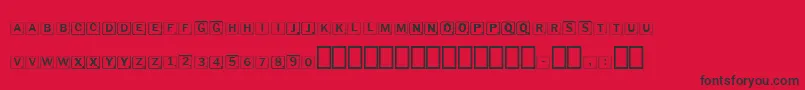 Scrabbles Font – Black Fonts on Red Background